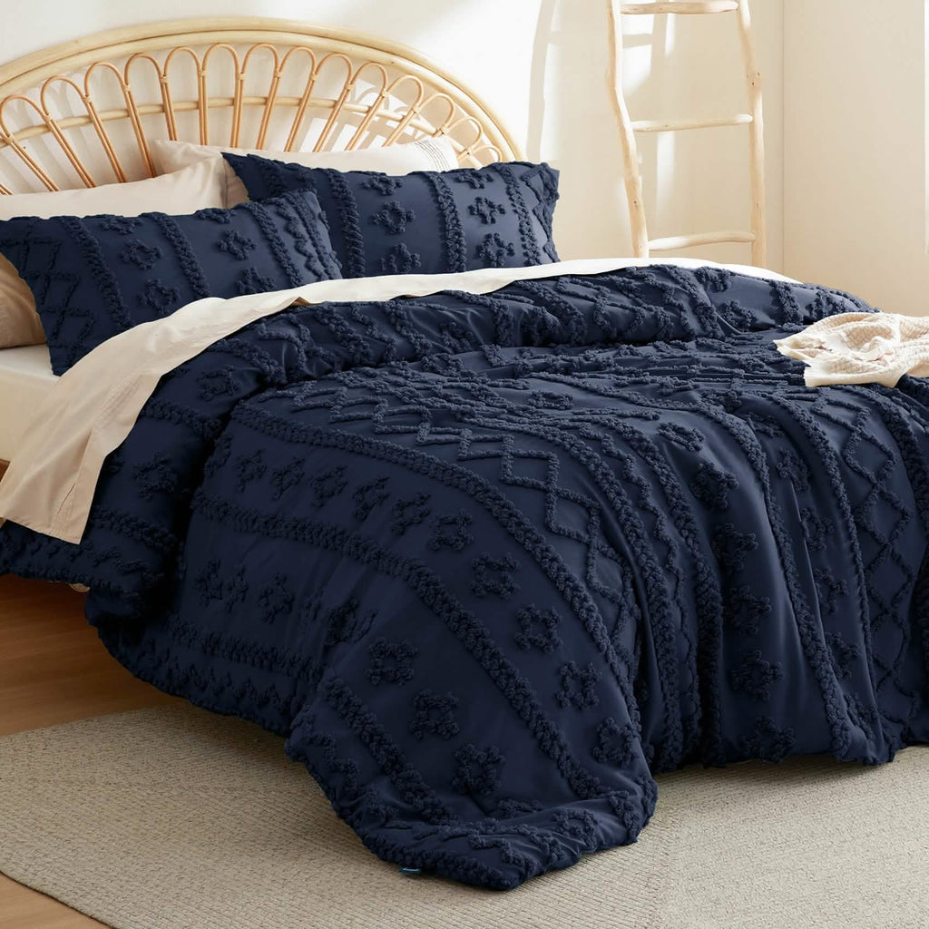 Bed Comforter, Boho Deluxe Embroidery Set, Breathable Construction, Machine-Washable Care for Everyday Bedding and Comfortable Sleep image 92