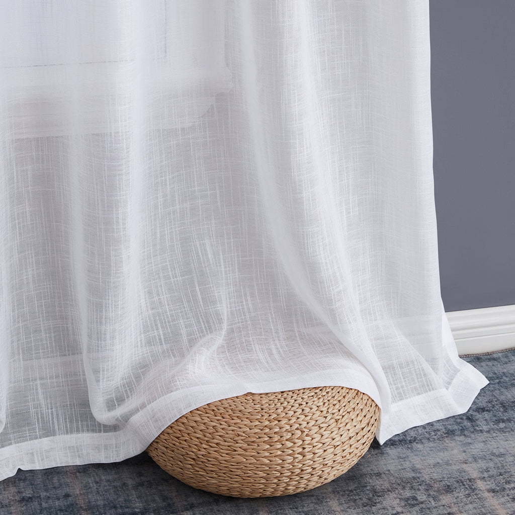 Window Curtain, Privacy Faux Linen Textured Semi Sheer Panels for Windows, Room Styling and Everyday Privacy, 7 Sizes and 14 Colors image 92