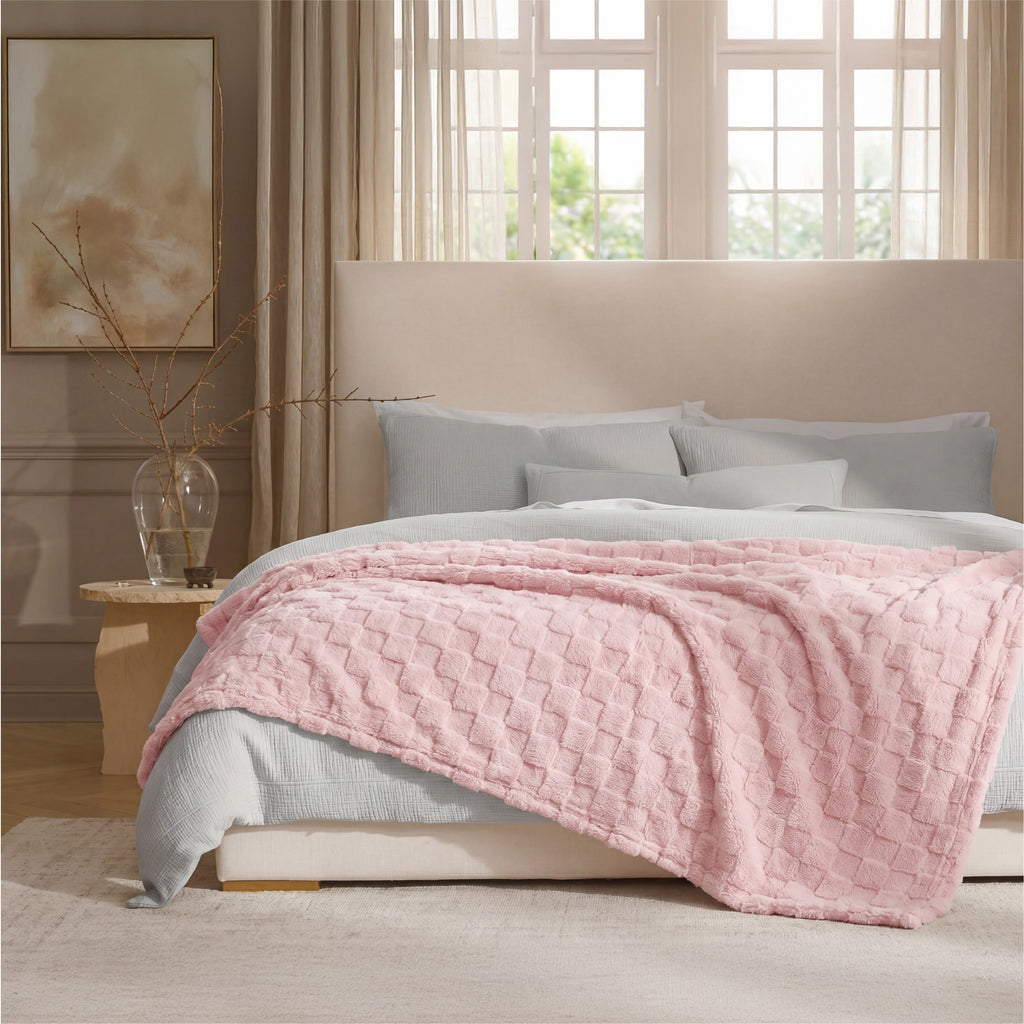 Cozy Throw Blanket, Jacquard Shaggy Sherpa for Living Rooms, Bedrooms and Everyday Lounging, 4 Sizes and 19 Colors image 93
