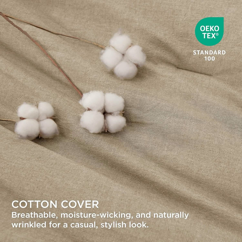 Bed Comforter, Prewashed Cotton Set for Year-Round Bedroom Comfort and Restful Sleep, 5 Sizes and 12 Colors image 94