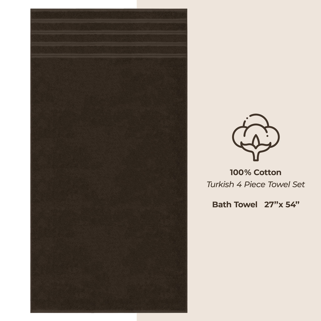 Bath Towel Set, 100% Cotton Turkish Towels for Bathroom, 4 for Home Bathrooms and Everyday Care, 21 Color Options image 94