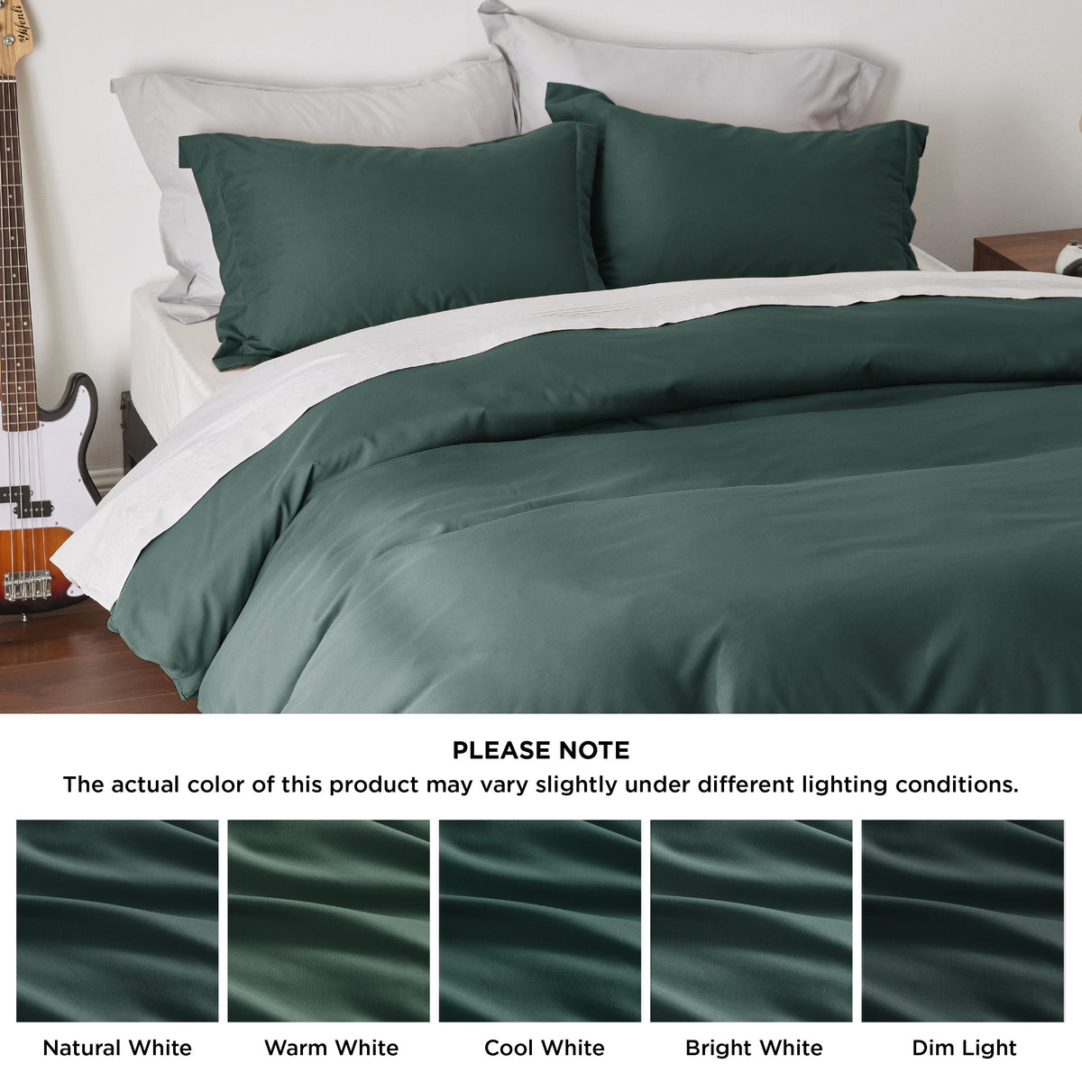 Duvet Cover Set, Brushed Microfiber for Guest Rooms and Everyday Bedroom Styling, 9 Sizes and 36 Colors image 94