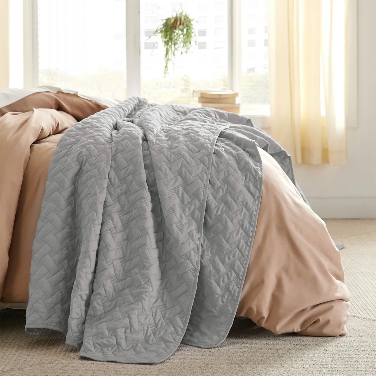 Cozy Throw Blanket, Basket weave Quilt Set, Lightweight Design for Living Rooms, Bedrooms and Everyday Lounging, 6 Sizes and 17 Colors image 95