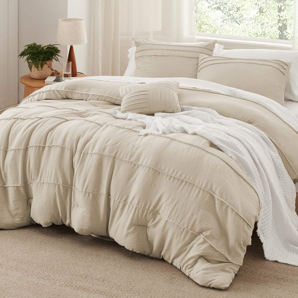 Bed Comforter, Pinch Pleat Set for Year-Round Bedroom Comfort and Restful Sleep, 5 Sizes and 19 Colors image 95