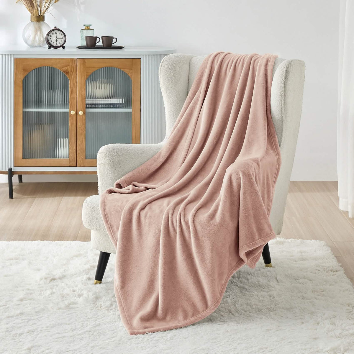 Cozy Throw Blanket, Flannel Fleece 300gsm, Lightweight Design for Living Rooms, Bedrooms and Everyday Lounging, 4 Sizes and 29 Colors image 95