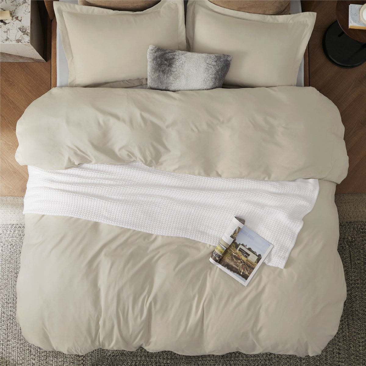 Duvet Cover Set, Brushed Microfiber for Guest Rooms and Everyday Bedroom Styling, 9 Sizes and 36 Colors image 96