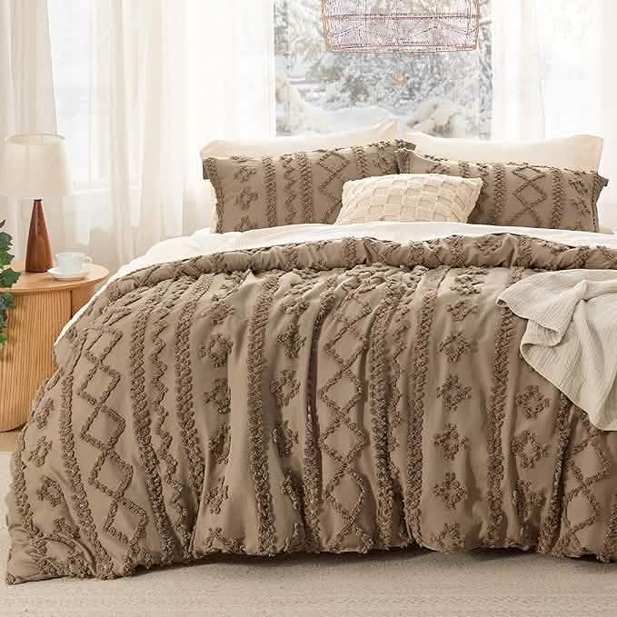 Bed Comforter, Boho Deluxe Embroidery Set, Breathable Construction, Machine-Washable Care for Everyday Bedding and Comfortable Sleep image 98