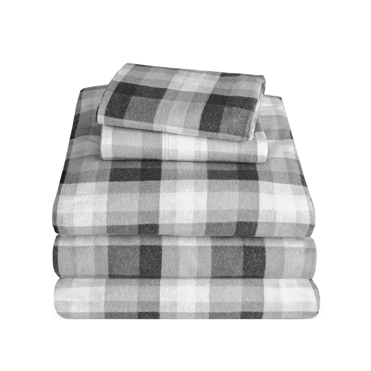 Bed Sheet Set, Cotton Flannel Prints for Master Bedrooms, Guest Beds and Daily Use, 7 Sizes and 30 Colors image 98