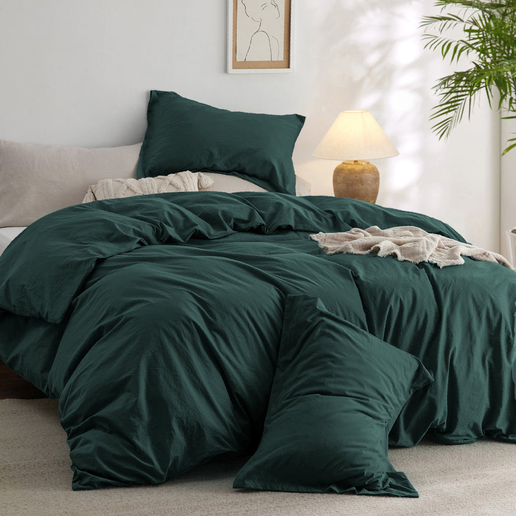 Bed Comforter, Prewashed Cotton Set for Year-Round Bedroom Comfort and Restful Sleep, 5 Sizes and 12 Colors image 99