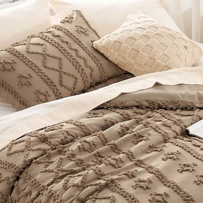 Bed Comforter, Boho Deluxe Embroidery Set, Breathable Construction, Machine-Washable Care for Everyday Bedding and Comfortable Sleep image 99