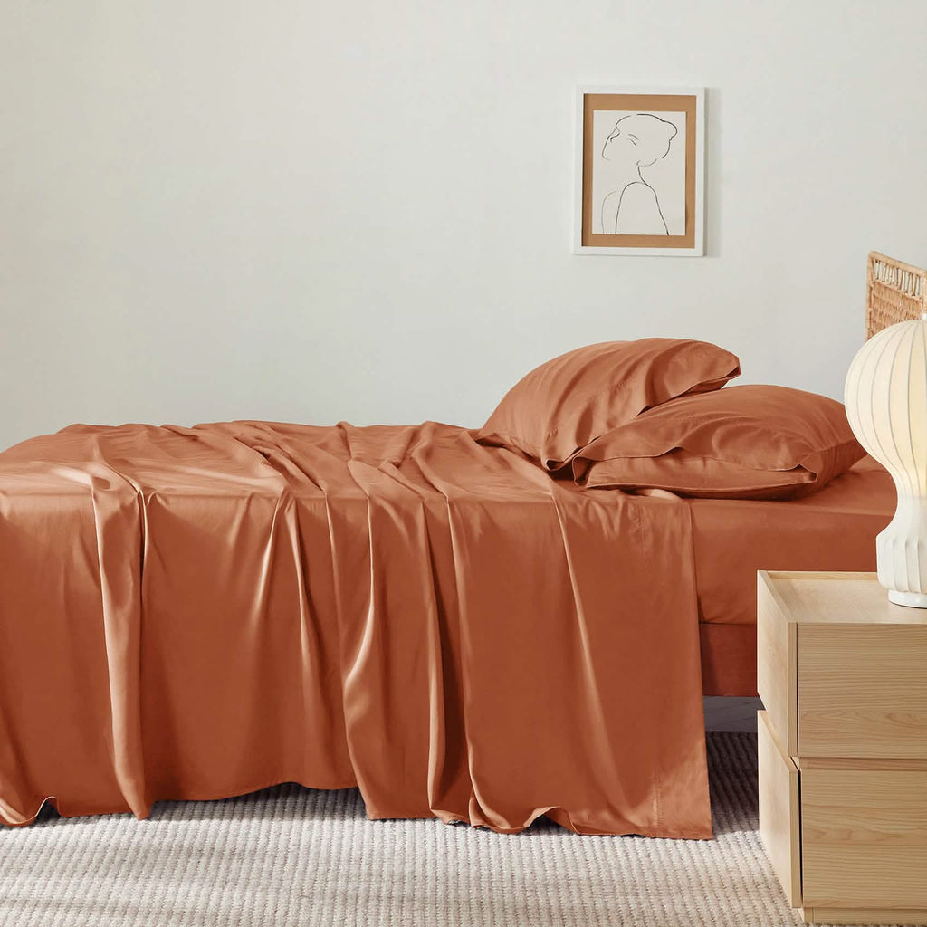 Bed Sheet Set, Rayon Derived from Bamboo, Cooling Comfort, Breathable Construction for Everyday Bedroom Comfort and Guest Rooms image 99