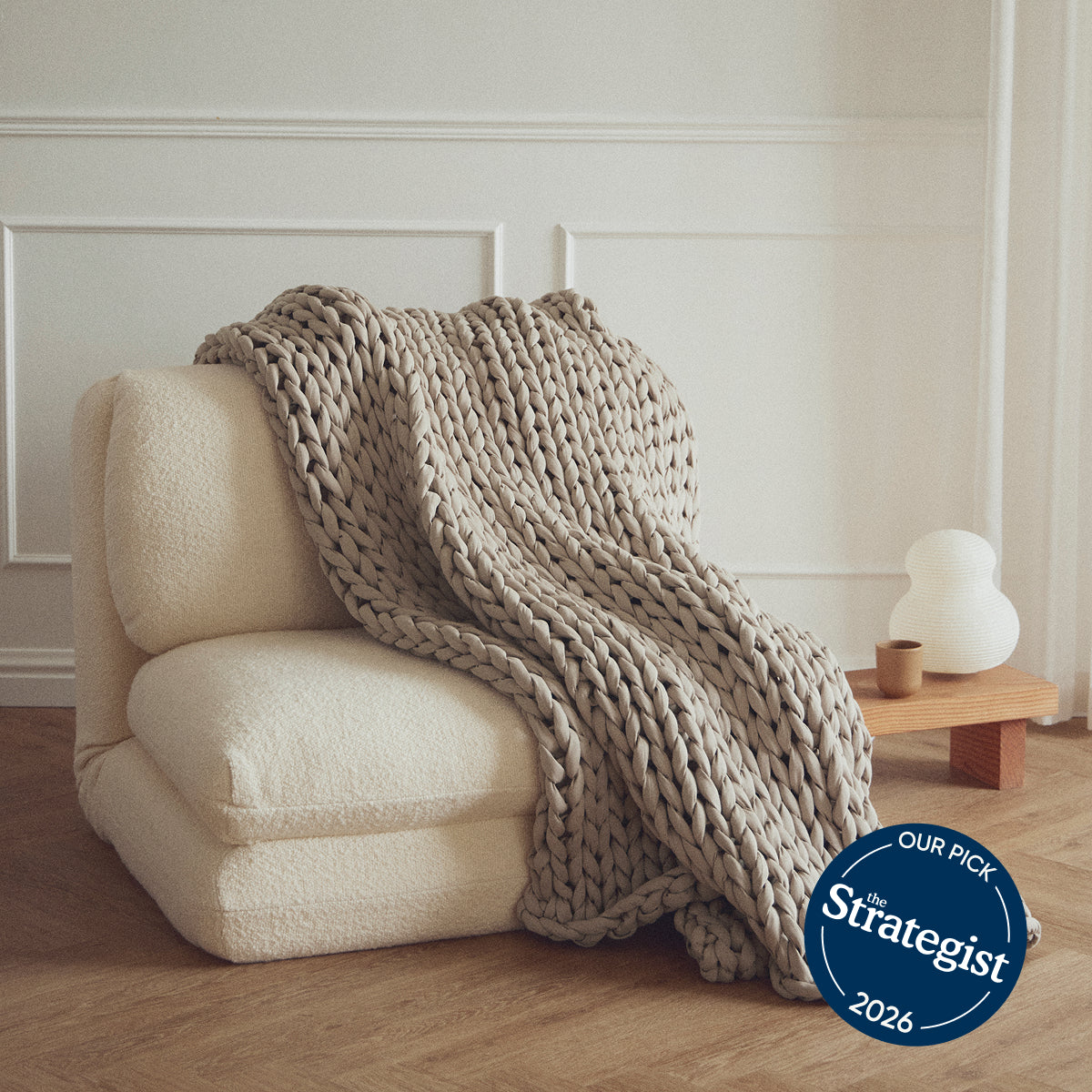 Cozy Throw Blanket, Cotton Weighted for Sofas, Beds and Relaxing at Home, 32 Color Options image 99