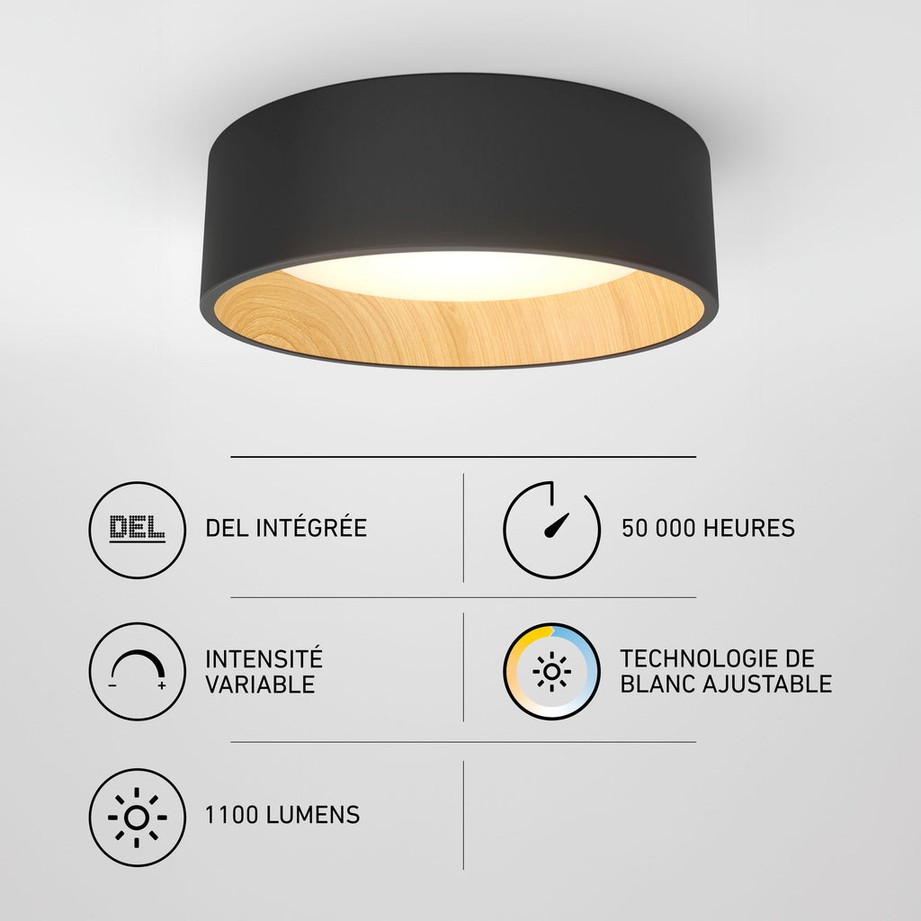 LED Flush Mount Ceiling Light, 13 Inches, 1100 Lumens and 3 Color Temperature Settings for Bedrooms, Hallways and Kitchens image 19