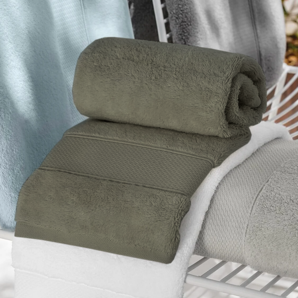 Bath Linen, Plush Towel Collection for Daily Bathroom Routines and Guest Baths, 5 Sizes and 15 Colors image 100