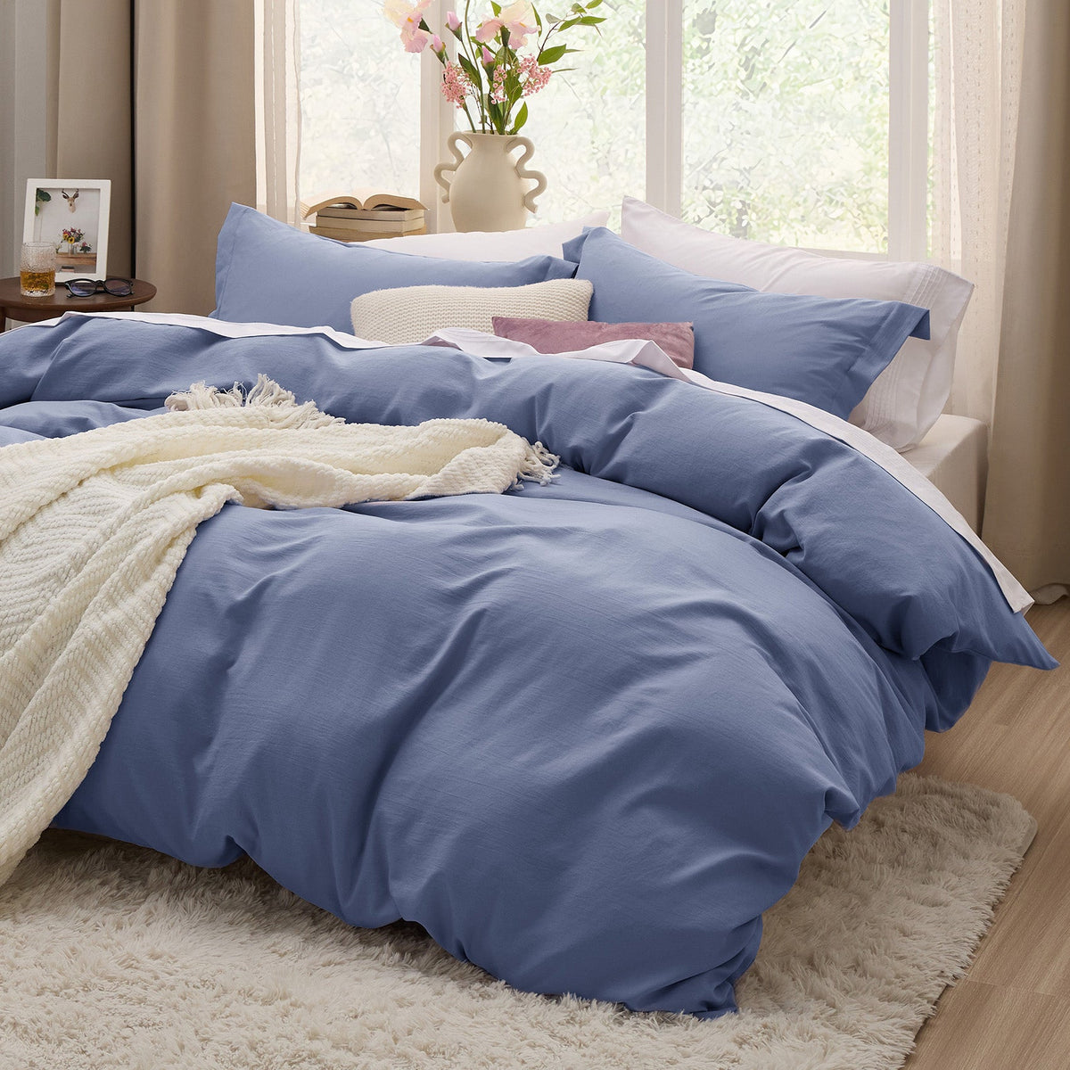 Duvet Cover Set, Ultra Soft Hypoallergenic Microfiber, Lightweight Design for Guest Rooms and Everyday Bedroom Styling image 101
