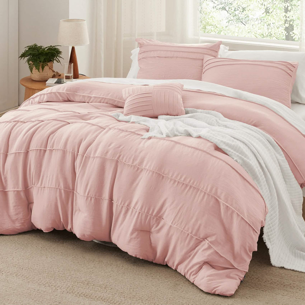 Bed Comforter, Pinch Pleat Set for Year-Round Bedroom Comfort and Restful Sleep, 5 Sizes and 19 Colors image 101