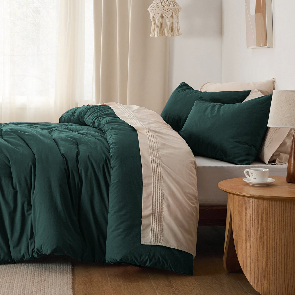 Bed Comforter, Prewashed Cotton Set for Year-Round Bedroom Comfort and Restful Sleep, 5 Sizes and 12 Colors image 102