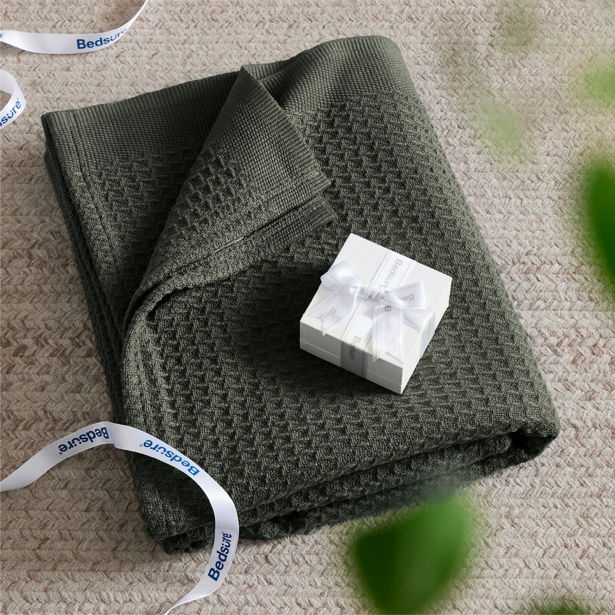 Cozy Throw Blanket, Cotton Waffle Weave, Lightweight Design, Breathable Construction for Living Rooms, Bedrooms and Everyday Lounging image 102