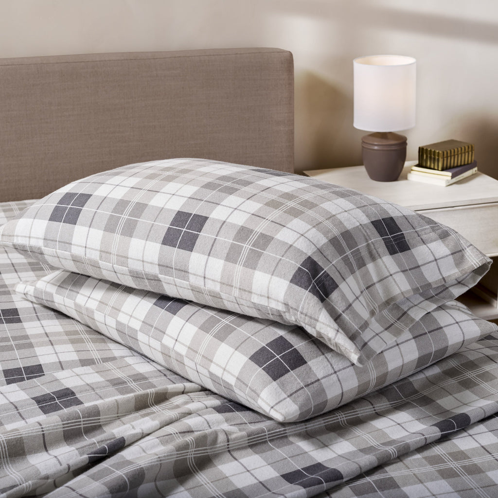 Bed Sheet Set, Cotton Flannel Prints for Master Bedrooms, Guest Beds and Daily Use, 7 Sizes and 30 Colors image 102
