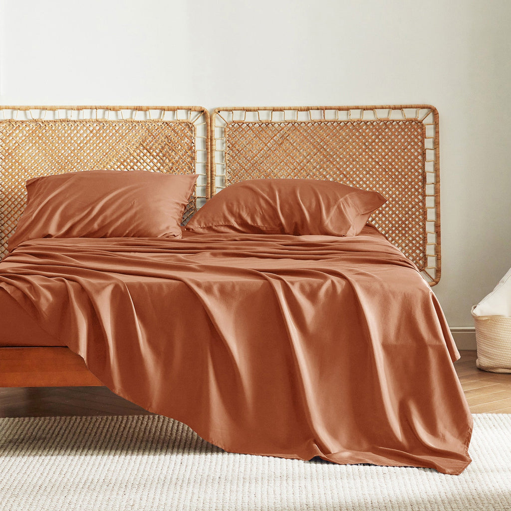 Bed Sheet Set, Rayon Derived from Bamboo, Cooling Comfort, Breathable Construction for Everyday Bedroom Comfort and Guest Rooms image 102