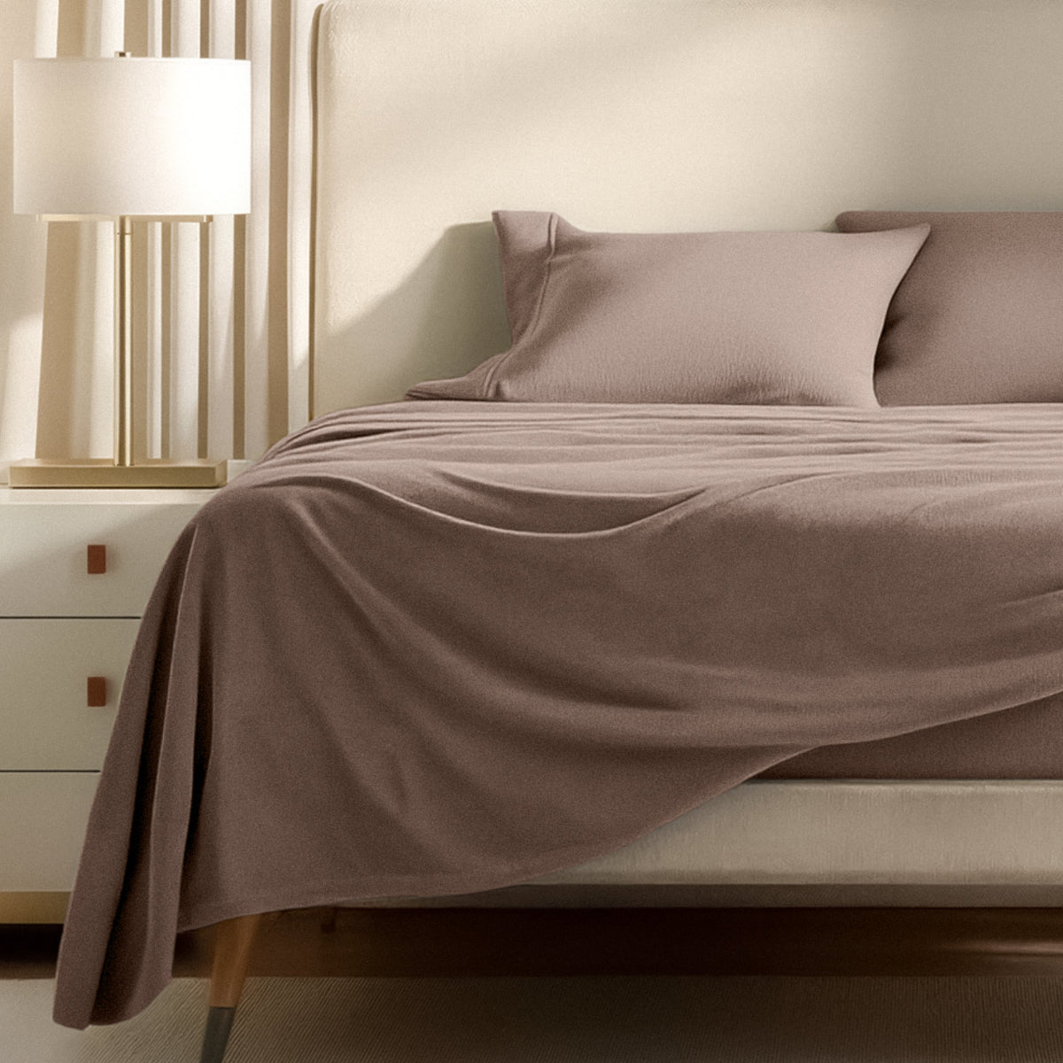 Bed Sheet Set, Polar Fleece for Master Bedrooms, Guest Beds and Daily Use, 9 Sizes and 15 Colors image 102