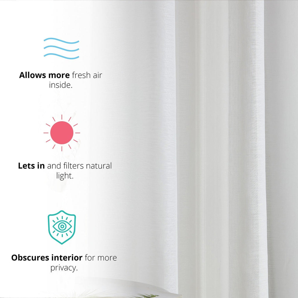 Window Curtain, Victoria Semi Sheer Grommet Panels for Windows, Room Styling and Everyday Privacy, 14 Sizes and 28 Colors image 103