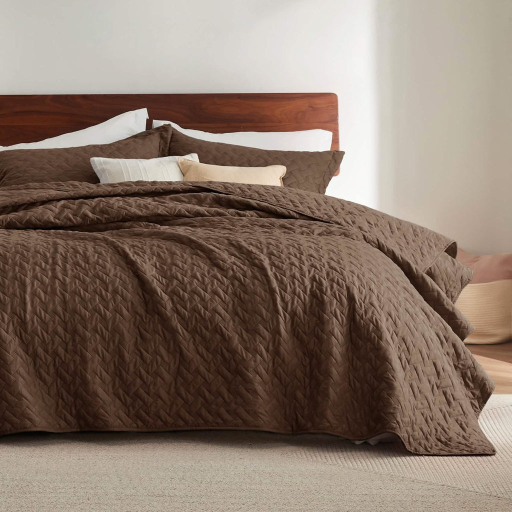 Cozy Throw Blanket, Basket weave Quilt Set, Lightweight Design for Living Rooms, Bedrooms and Everyday Lounging, 6 Sizes and 17 Colors image 103