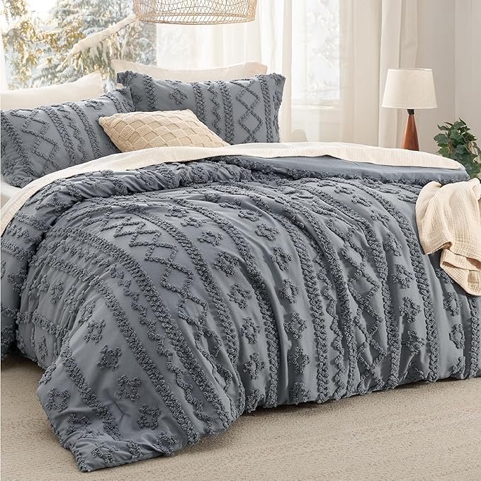 Bed Comforter, Boho Deluxe Embroidery Set, Breathable Construction, Machine-Washable Care for Everyday Bedding and Comfortable Sleep image 104