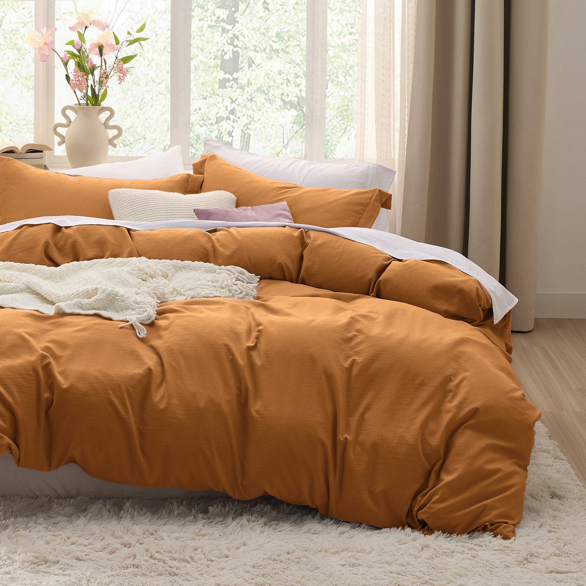 Duvet Cover Set, Ultra Soft Hypoallergenic Microfiber, Lightweight Design for Guest Rooms and Everyday Bedroom Styling image 104