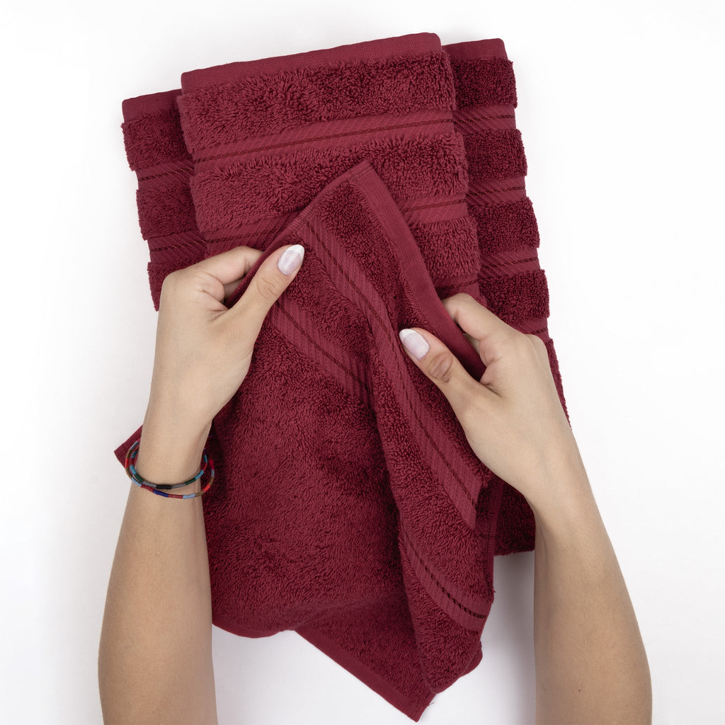 Bath Towel Set, 100% Cotton Turkish Towels for Bathroom, 4 for Home Bathrooms and Everyday Care, 21 Color Options image 104