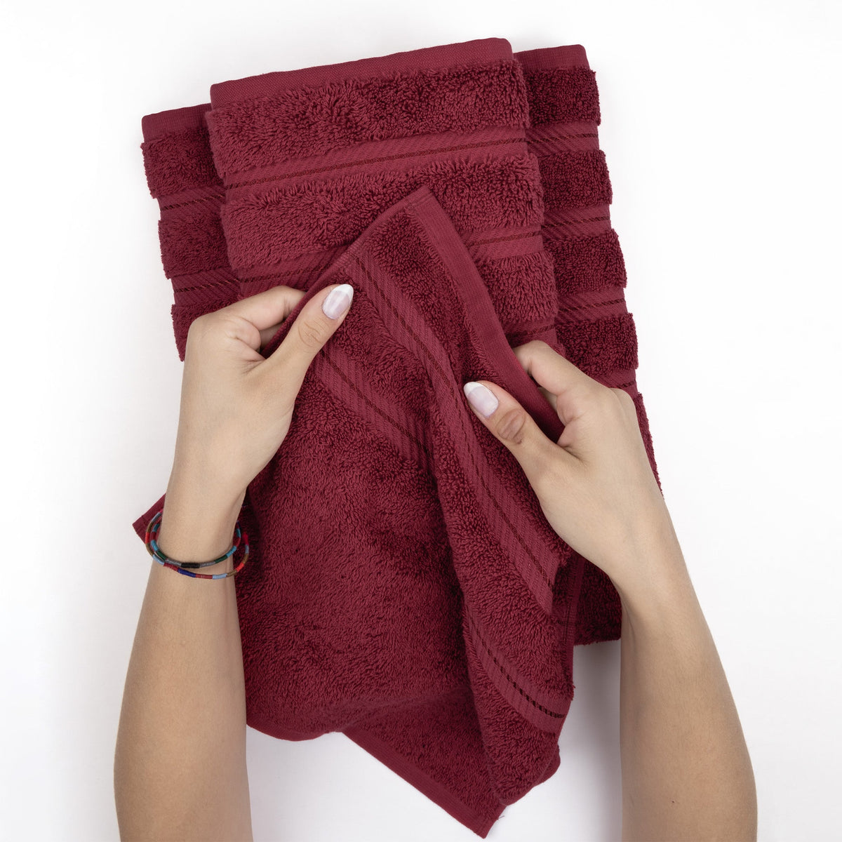Bath Towel Set, 100% Cotton Turkish Towels for Bathroom, 4 for Home Bathrooms and Everyday Care, 21 Color Options image 104