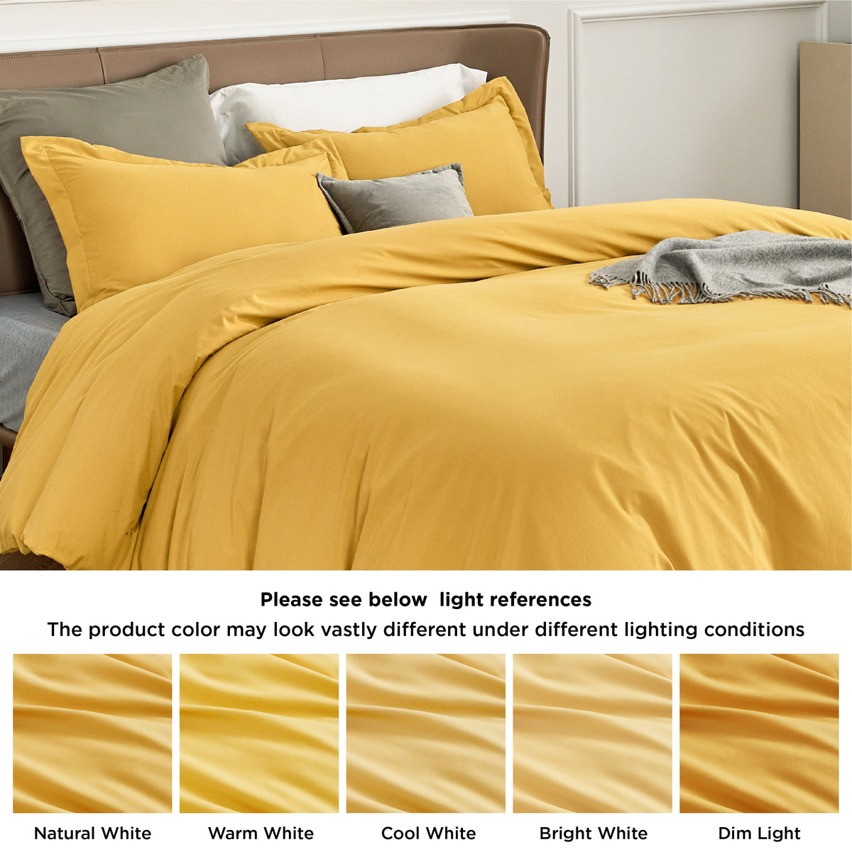 Duvet Cover Set, Brushed Microfiber for Guest Rooms and Everyday Bedroom Styling, 9 Sizes and 36 Colors image 104