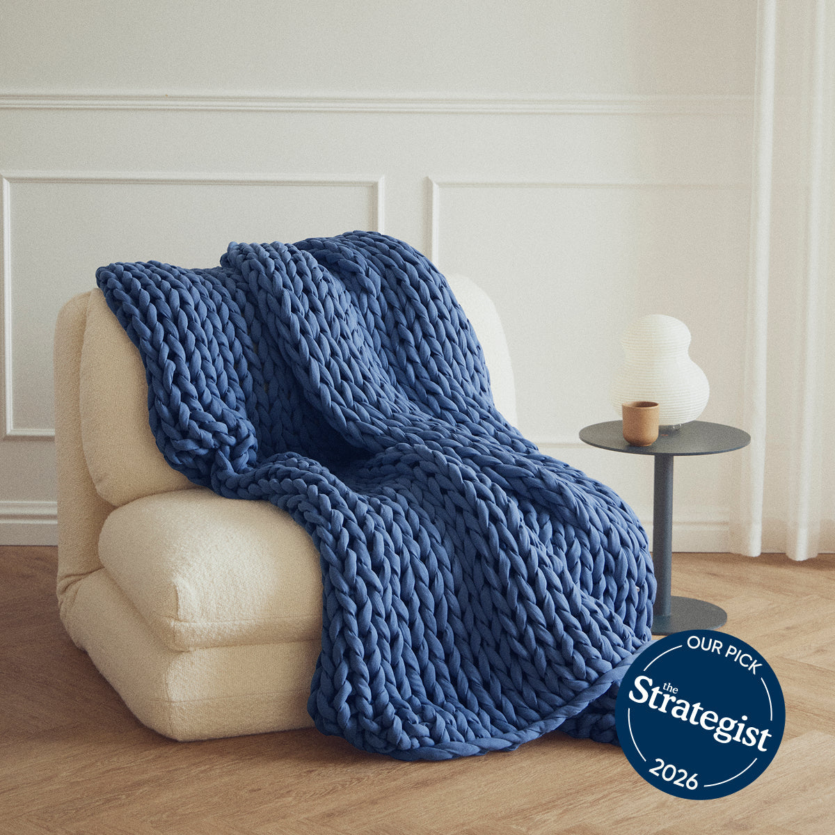 Cozy Throw Blanket, Cotton Weighted for Sofas, Beds and Relaxing at Home, 32 Color Options image 104