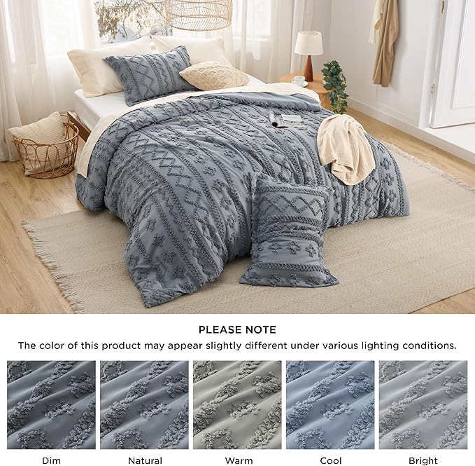 Bed Comforter, Boho Deluxe Embroidery Set, Breathable Construction, Machine-Washable Care for Everyday Bedding and Comfortable Sleep image 105