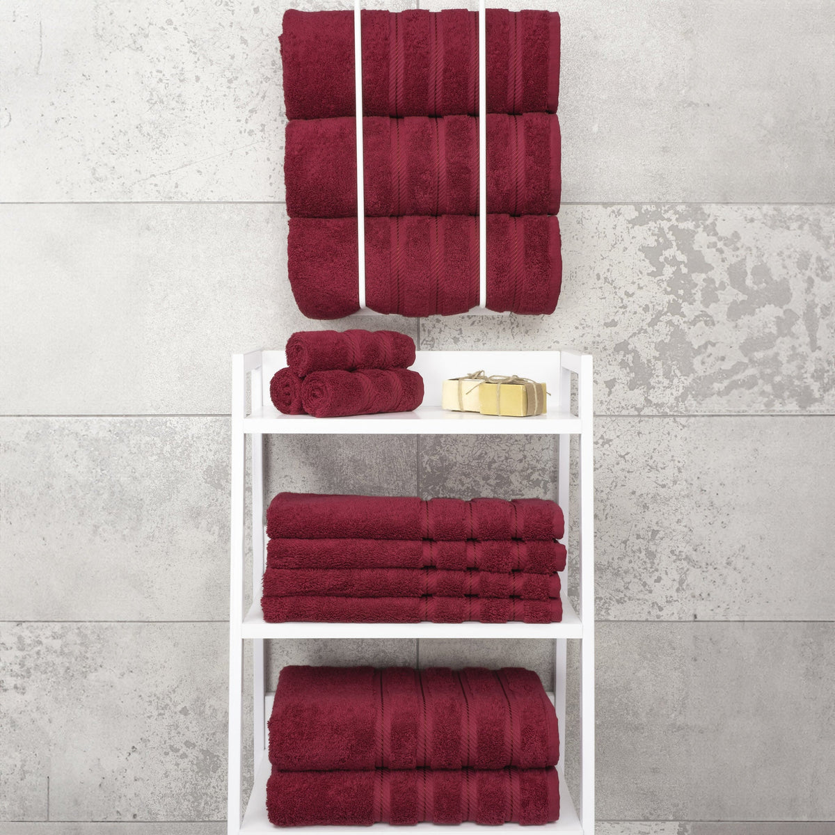 Bath Towel Set, 100% Cotton Turkish Towels for Bathroom, 4 for Home Bathrooms and Everyday Care, 21 Color Options image 106