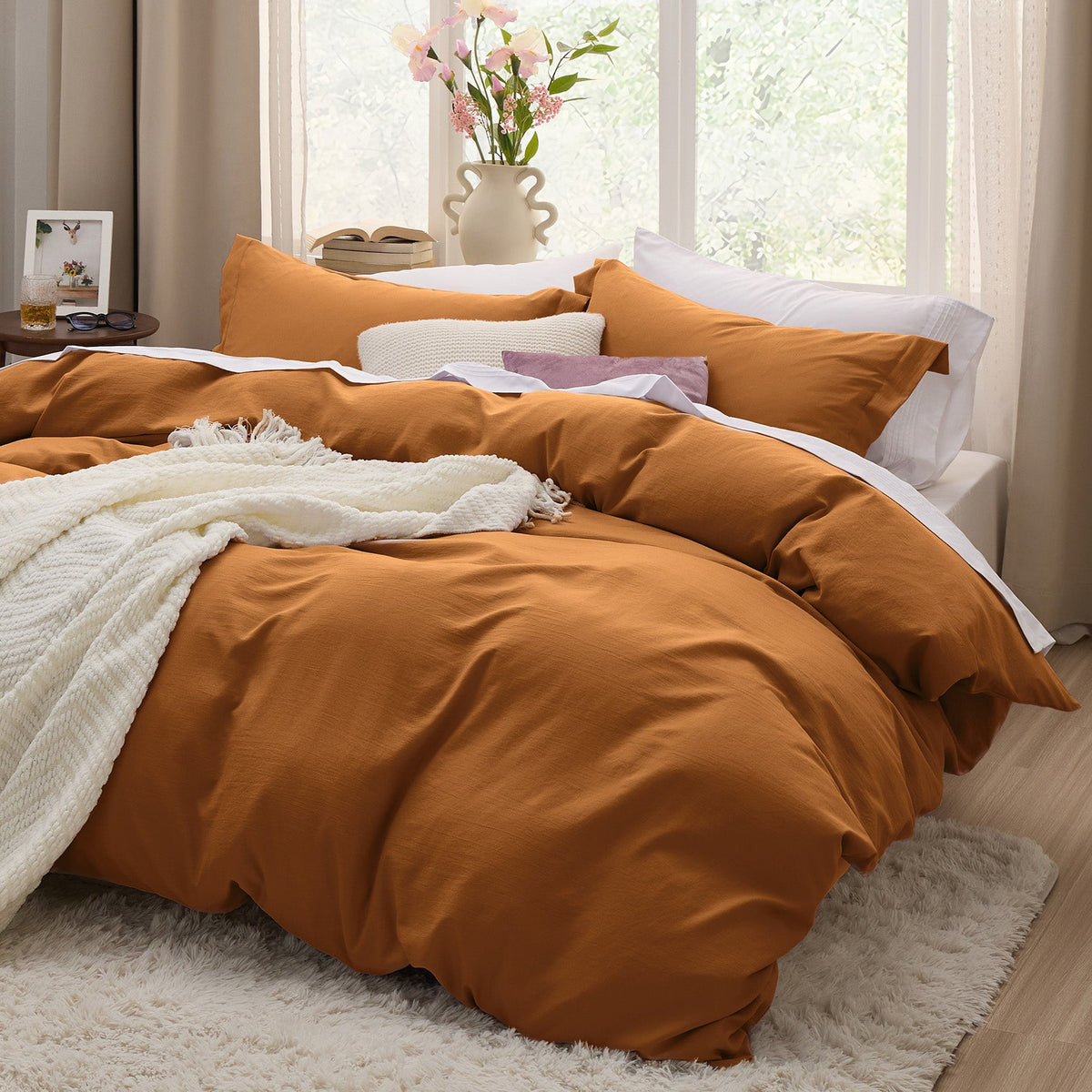 Duvet Cover Set, Ultra Soft Hypoallergenic Microfiber, Lightweight Design for Guest Rooms and Everyday Bedroom Styling image 107
