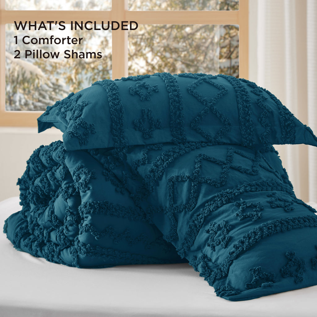 Bed Comforter, Boho Deluxe Embroidery Set, Breathable Construction, Machine-Washable Care for Everyday Bedding and Comfortable Sleep image 107