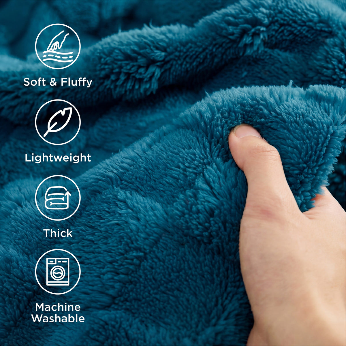 Cozy Throw Blanket, Jacquard Shaggy Sherpa for Living Rooms, Bedrooms and Everyday Lounging, 4 Sizes and 19 Colors image 107