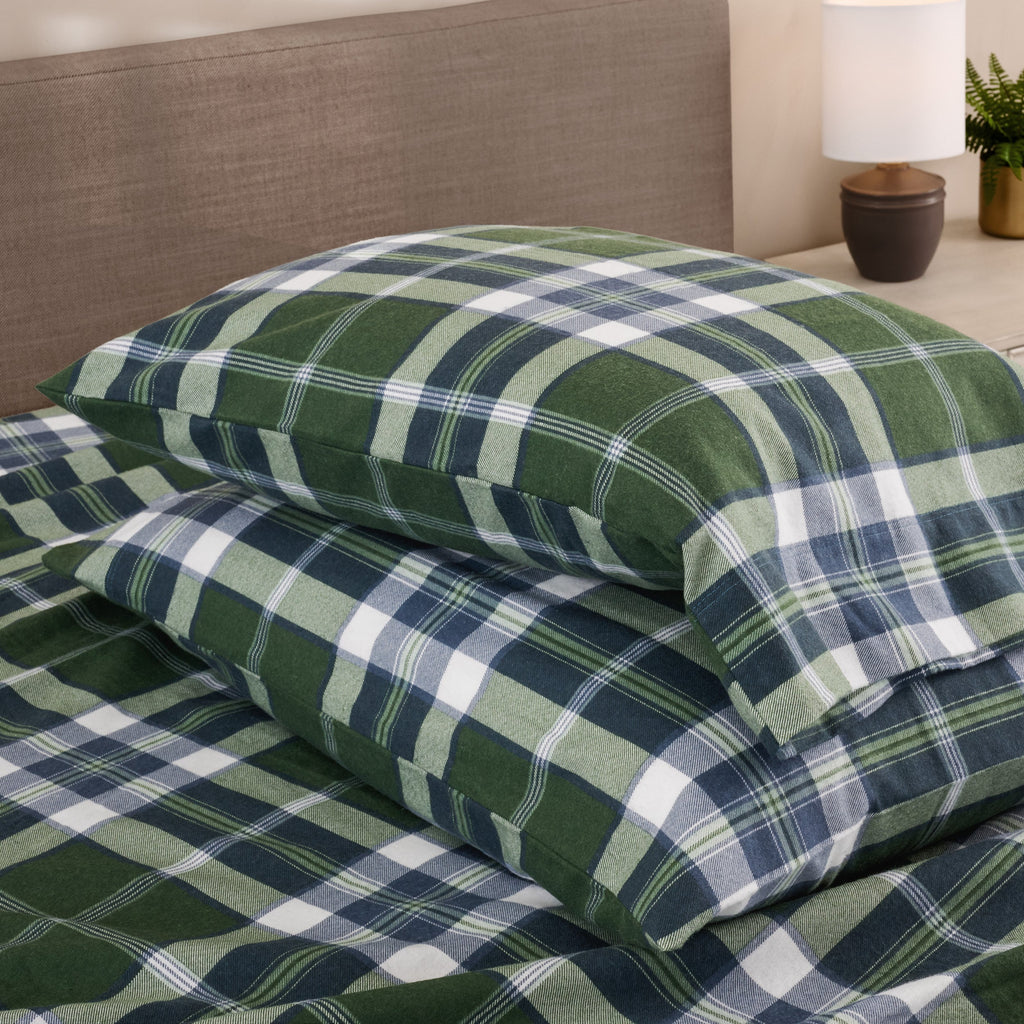 Bed Sheet Set, Cotton Flannel Prints for Master Bedrooms, Guest Beds and Daily Use, 7 Sizes and 30 Colors image 108