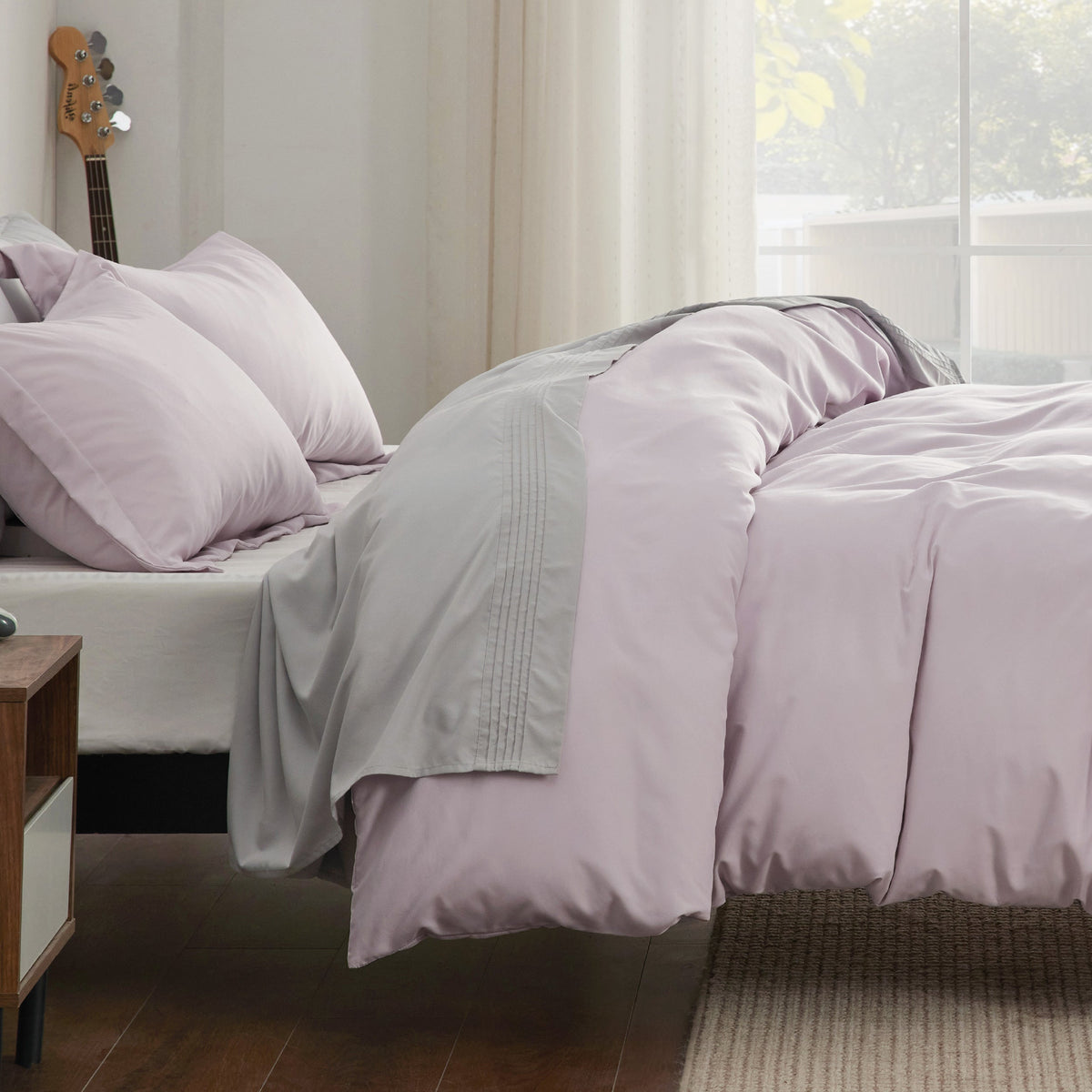 Duvet Cover Set, Brushed Microfiber for Guest Rooms and Everyday Bedroom Styling, 9 Sizes and 36 Colors image 108