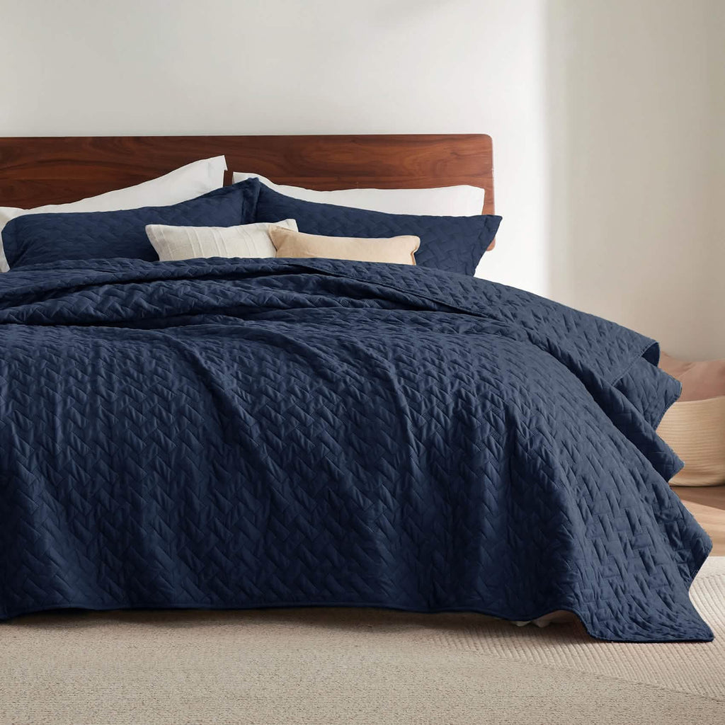 Cozy Throw Blanket, Basket weave Quilt Set, Lightweight Design for Living Rooms, Bedrooms and Everyday Lounging, 6 Sizes and 17 Colors image 109