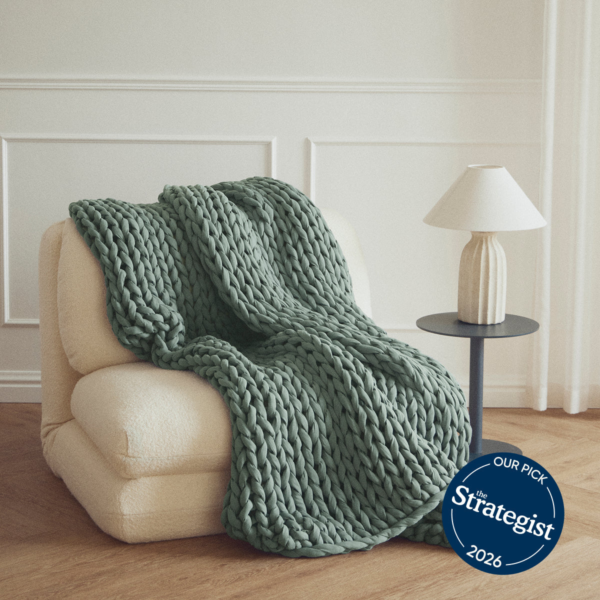 Cozy Throw Blanket, Cotton Weighted for Sofas, Beds and Relaxing at Home, 32 Color Options image 109