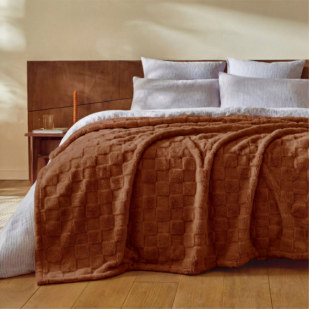 Cozy Throw Blanket, Jacquard Shaggy Sherpa for Living Rooms, Bedrooms and Everyday Lounging, 4 Sizes and 19 Colors image 110