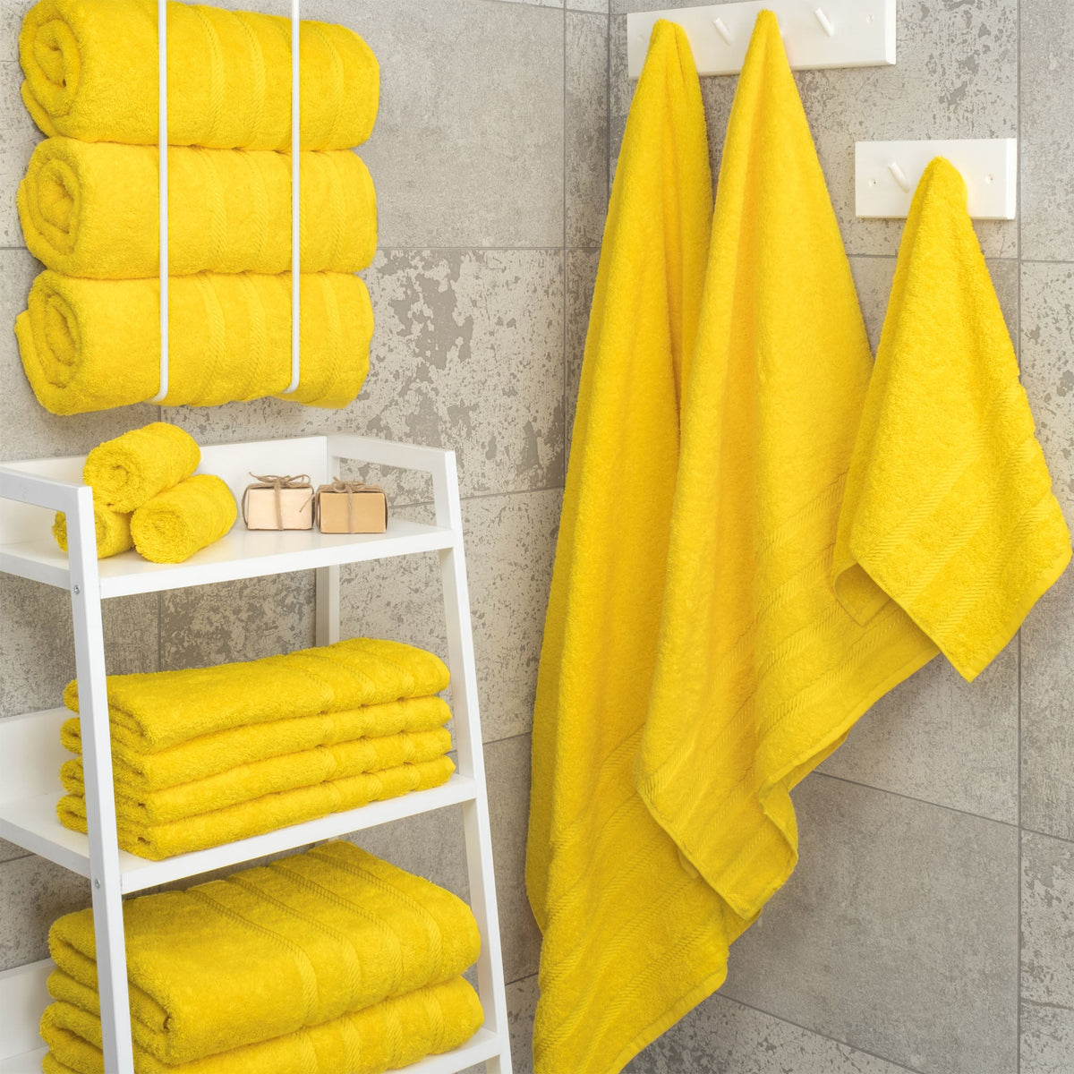 Bath Towel Set, 100% Cotton Turkish Towels for Bathroom, 4 for Home Bathrooms and Everyday Care, 21 Color Options image 110