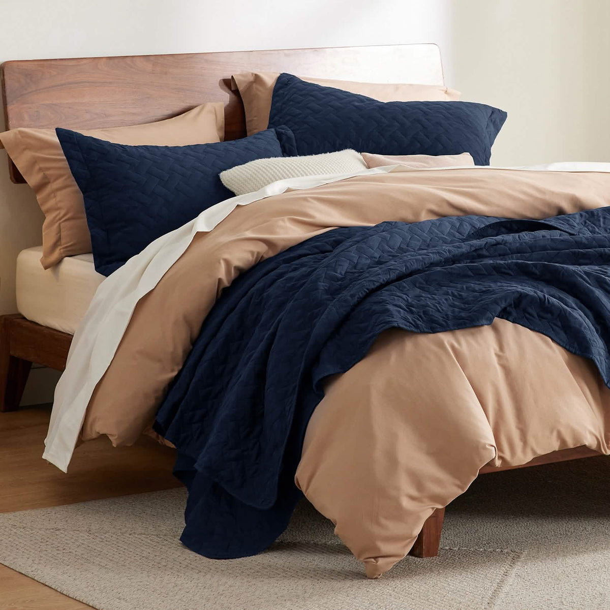 Cozy Throw Blanket, Basket weave Quilt Set, Lightweight Design for Living Rooms, Bedrooms and Everyday Lounging, 6 Sizes and 17 Colors image 111
