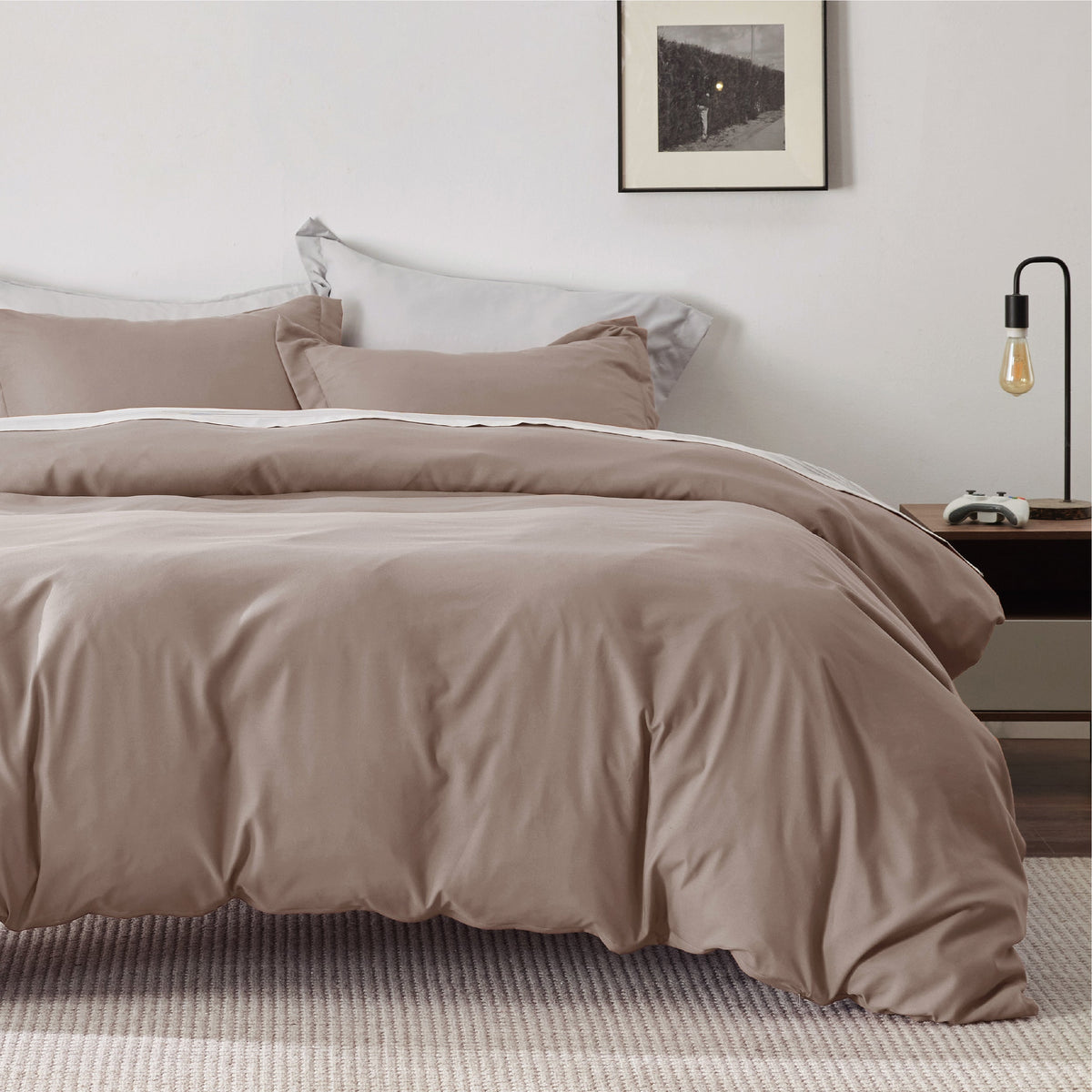 Duvet Cover Set, Brushed Microfiber for Guest Rooms and Everyday Bedroom Styling, 9 Sizes and 36 Colors image 111