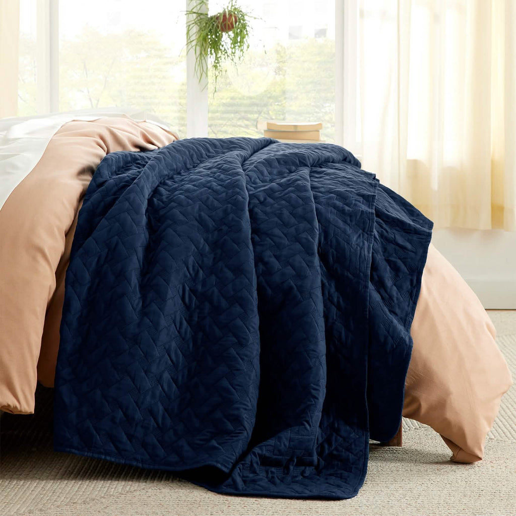 Cozy Throw Blanket, Basket weave Quilt Set, Lightweight Design for Living Rooms, Bedrooms and Everyday Lounging, 6 Sizes and 17 Colors image 112