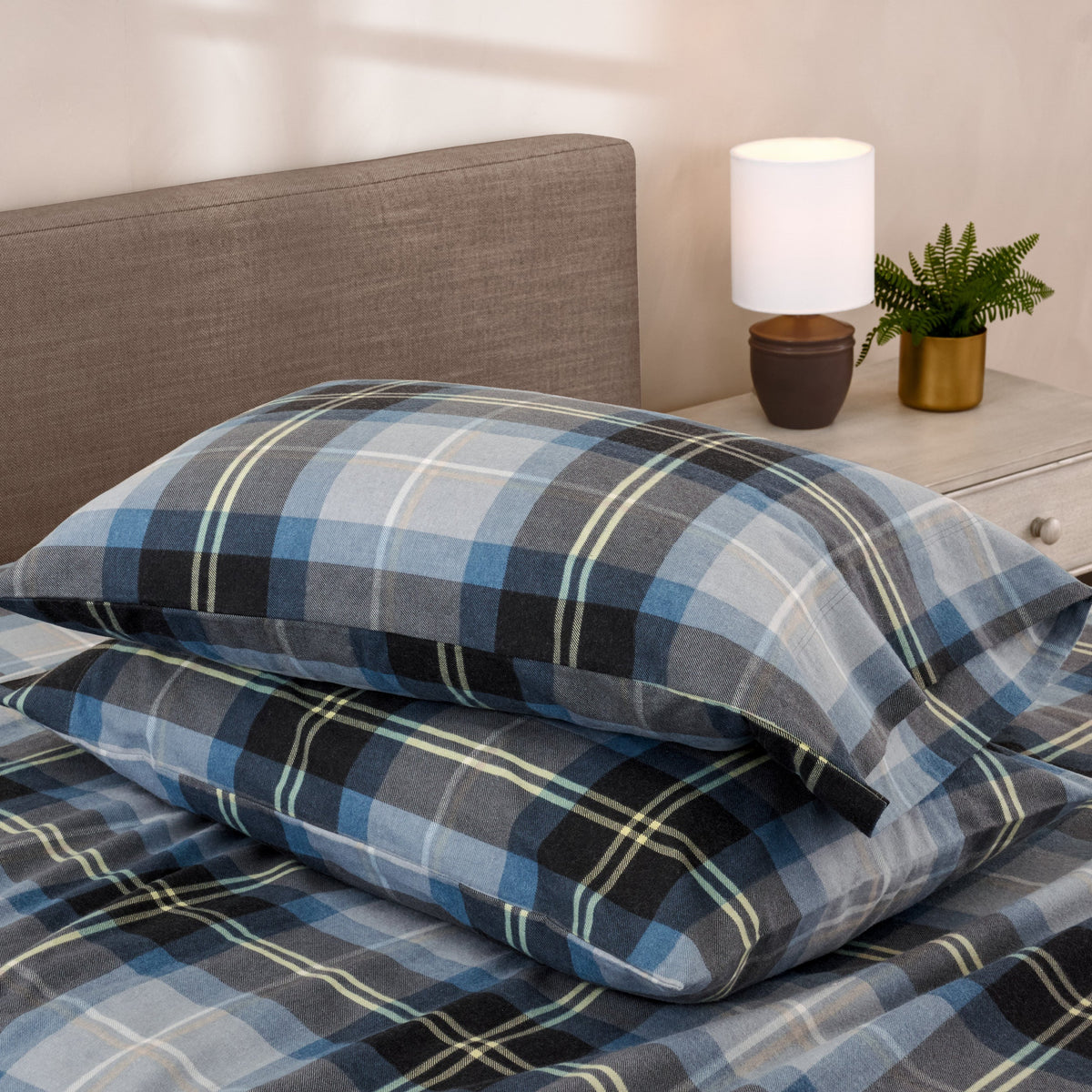 Bed Sheet Set, Cotton Flannel Prints for Master Bedrooms, Guest Beds and Daily Use, 7 Sizes and 30 Colors image 112