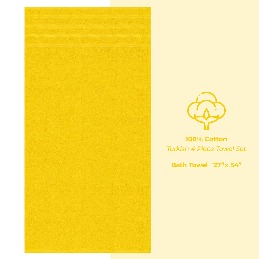 Bath Towel Set, 100% Cotton Turkish Towels for Bathroom, 4 for Home Bathrooms and Everyday Care, 21 Color Options image 112