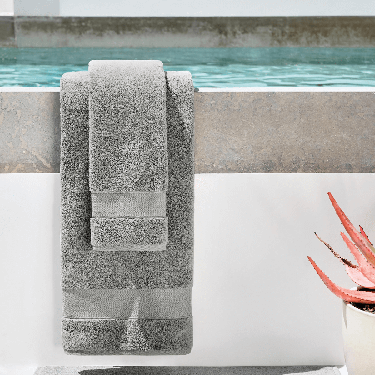 Bath Linen, Plush Towel Collection for Daily Bathroom Routines and Guest Baths, 5 Sizes and 15 Colors image 112